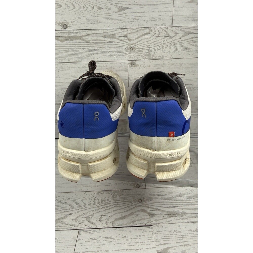 On Running Cloudmonster Frost White Blue Cobalt Mens US 8.5 Athletic Shoes #441 - Picture 5 of 7